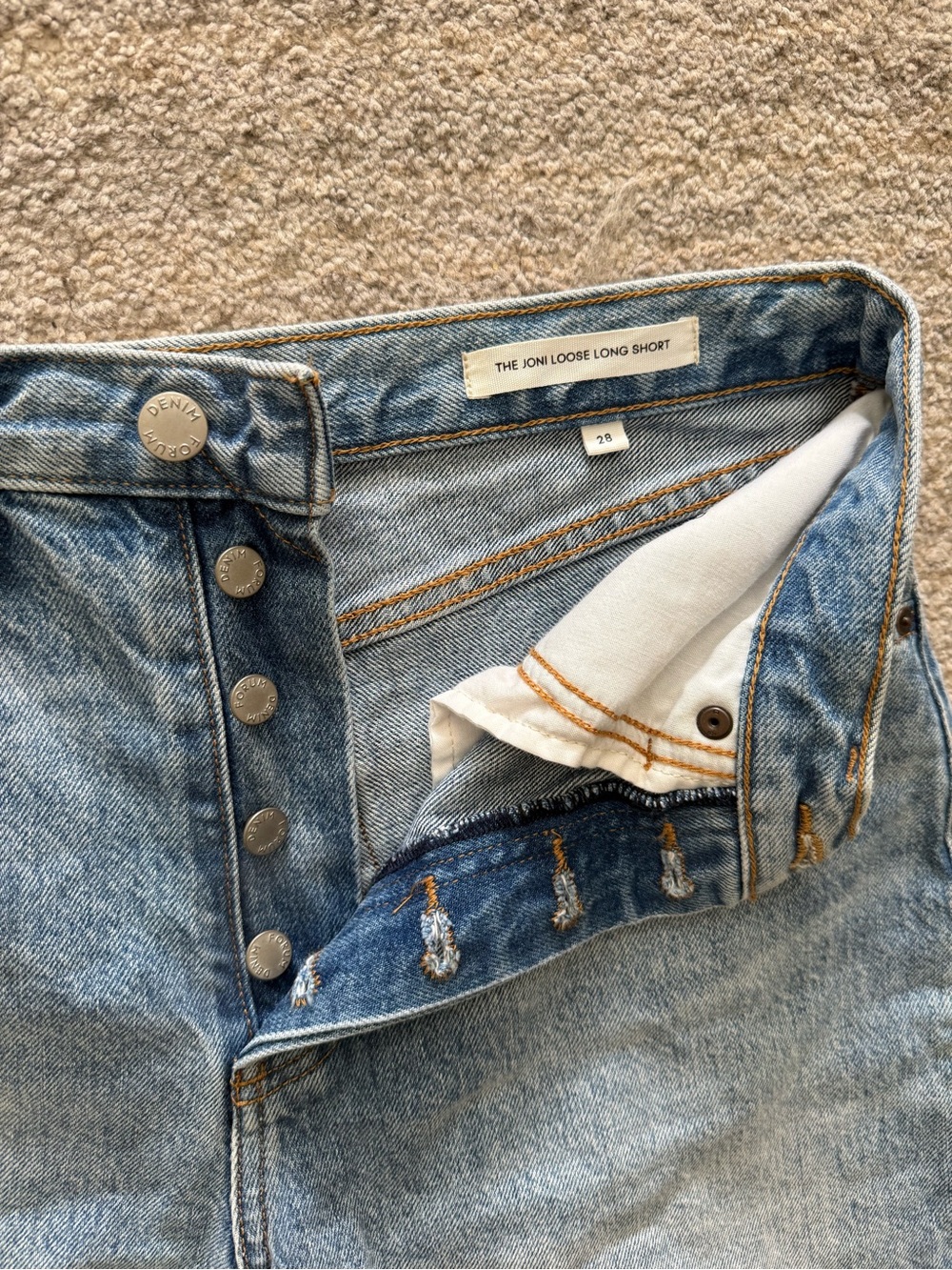 Denim Forum The Joni Loose Long Short - Picture 12 of 12